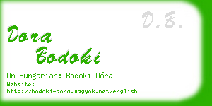 dora bodoki business card